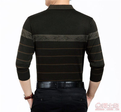 【秋款男式翻領(lǐng)長(zhǎng)袖針織衫2017中年男士體恤衫爸爸打底衫廠家直銷大-8730】桐鄉(xiāng)市濮院淺琪針織制衣廠 - 產(chǎn)品庫